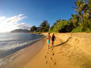 morning walks on the beach  